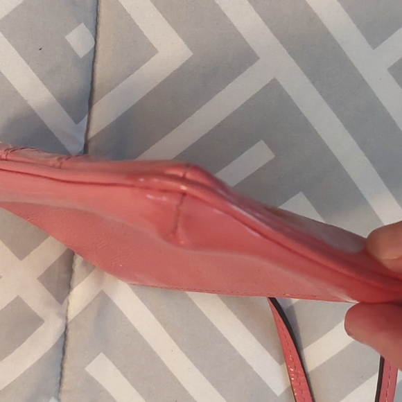 COACH Shiny Pebbled Leather Wristlet - Picture 6 of 10